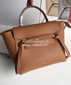 Replica Celine Belt Bag In Brown Grained Calfskin 2 sizes