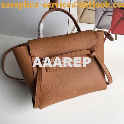 Replica Celine Belt Bag In Brown Grained Calfskin 2 sizes