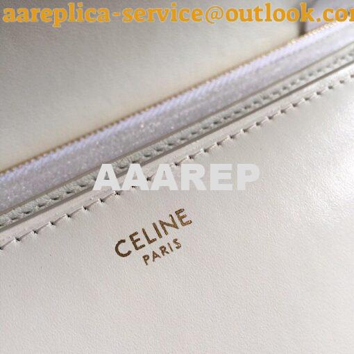 Replica Celine Classic Box Bag in Smooth Calfskin White 12