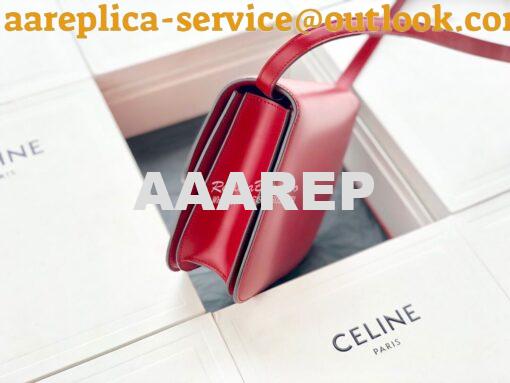 Replica Celine Classic Box Bag in Smooth Calfskin Red 5