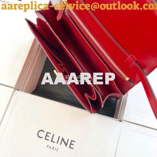 Replica Celine Classic Box Bag in Smooth Calfskin Red 10