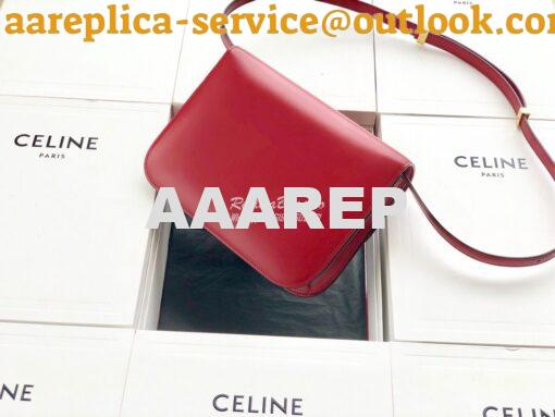 Replica Celine Classic Box Bag in Smooth Calfskin Red 11