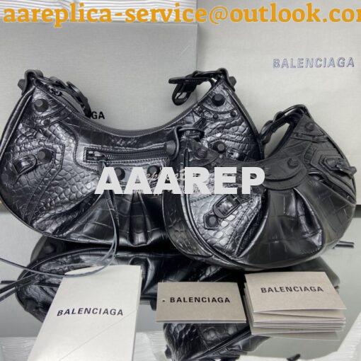 Replica Balenciaga Le Cagole XS S Shoulder Bag in All Black Supple Cro
