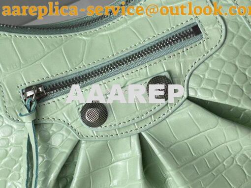 Replica Balenciaga Le Cagole XS S Shoulder Bag in Mint Supple Crocodil 23