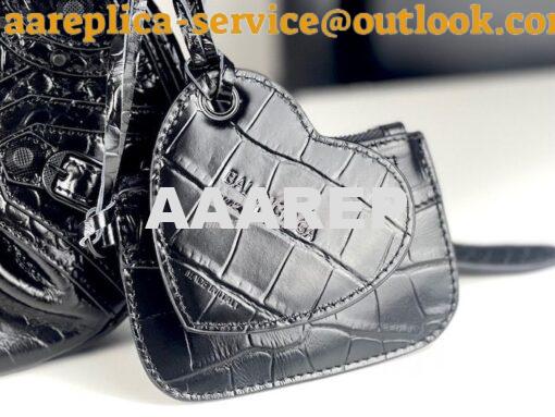 Replica Balenciaga Le Cagole XS S Shoulder Bag in All Black Supple Cro 13