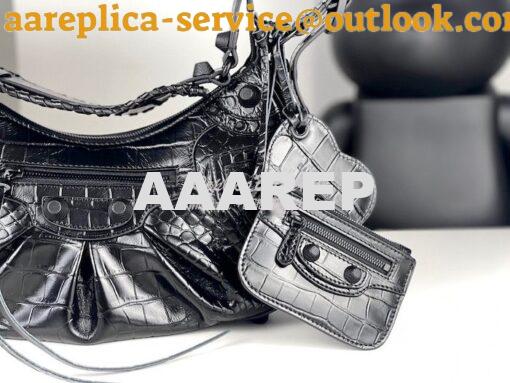 Replica Balenciaga Le Cagole XS S Shoulder Bag in All Black Supple Cro 16