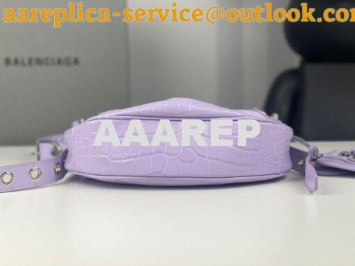 Replica Balenciaga Le Cagole XS S Shoulder Bag in Purple Supple Crocod 13