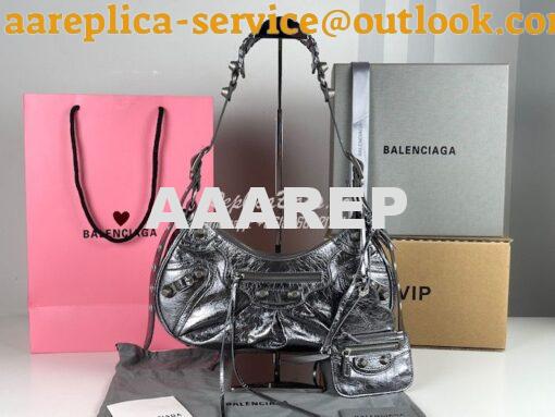 Replica Balenciaga Le Cagole XS S Shoulder Bag in Lambskin Metallic Si 9