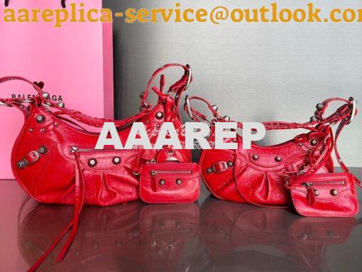 Replica Balenciaga Le Cagole XS S Shoulder Bag in Lambskin Red 6713071