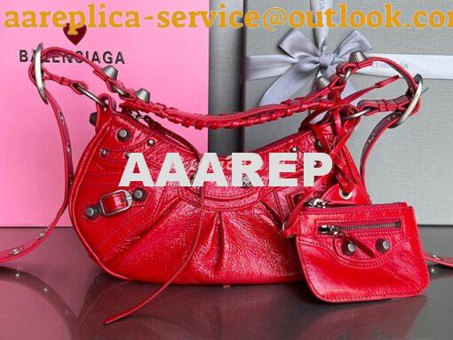 Replica Balenciaga Le Cagole XS S Shoulder Bag in Lambskin Red 6713071 2