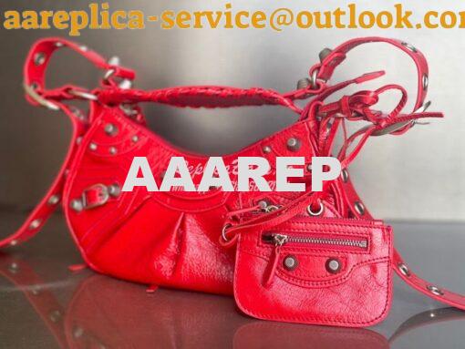 Replica Balenciaga Le Cagole XS S Shoulder Bag in Lambskin Red 6713071 3