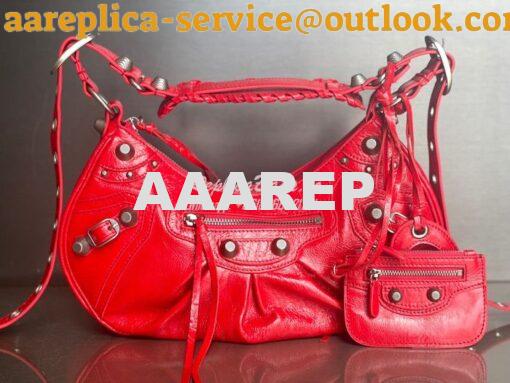 Replica Balenciaga Le Cagole XS S Shoulder Bag in Lambskin Red 6713071 13