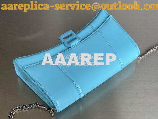 Replica Balenciaga Hourglass Chain Bag in Shiny Crocodile Embossed Lea 6