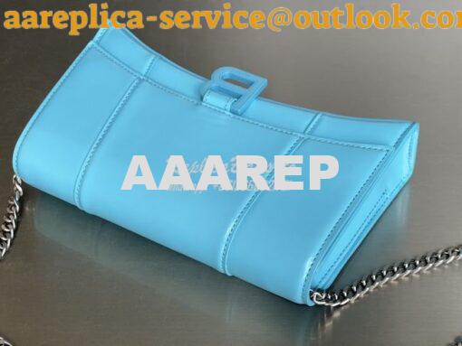 Replica Balenciaga Hourglass Chain Bag in Shiny Crocodile Embossed Lea 7