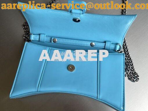 Replica Balenciaga Hourglass Chain Bag in Shiny Crocodile Embossed Lea 9