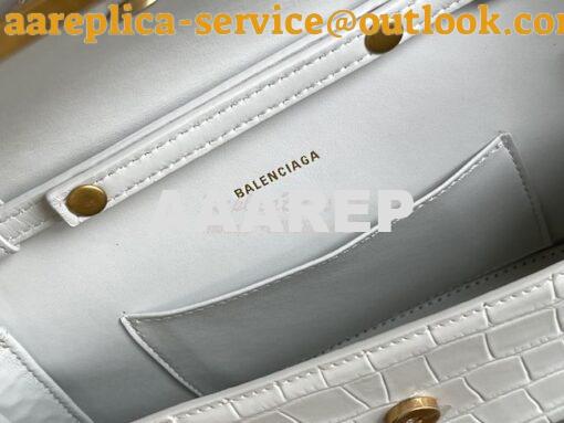 Replica Balenciaga Hourglass Chain Bag in Shiny Crocodile Embossed Lea 8
