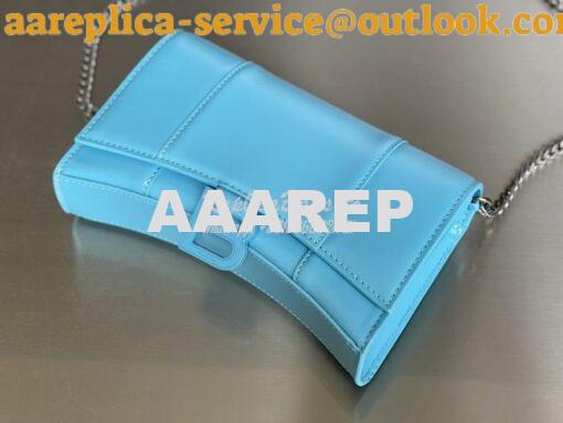 Replica Balenciaga Hourglass Chain Bag in Shiny Crocodile Embossed Lea 14