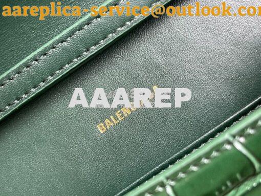 Replica Balenciaga Hourglass Chain Bag in Shiny Crocodile Embossed Lea 7