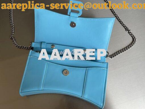 Replica Balenciaga Hourglass Chain Bag in Shiny Crocodile Embossed Lea 18