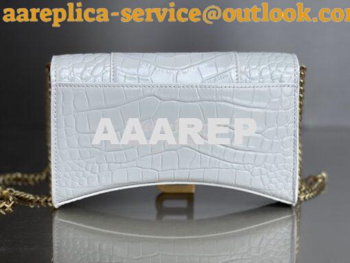 Replica Balenciaga Hourglass Chain Bag in Shiny Crocodile Embossed Lea 18