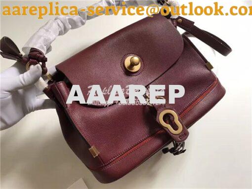Replica Chloe Owen Bag with Flap 3S1311 in wine red leather 3