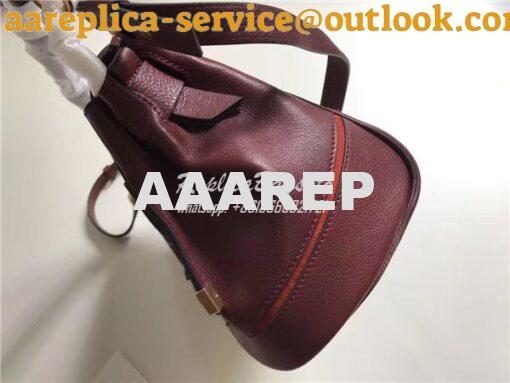 Replica Chloe Owen Bag with Flap 3S1311 in wine red leather 5