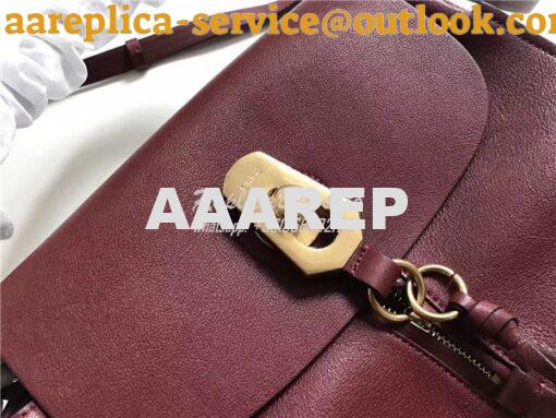 Replica Chloe Owen Bag with Flap 3S1311 in wine red leather 12