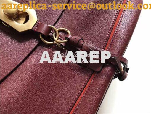 Replica Chloe Owen Bag with Flap 3S1311 in wine red leather 15