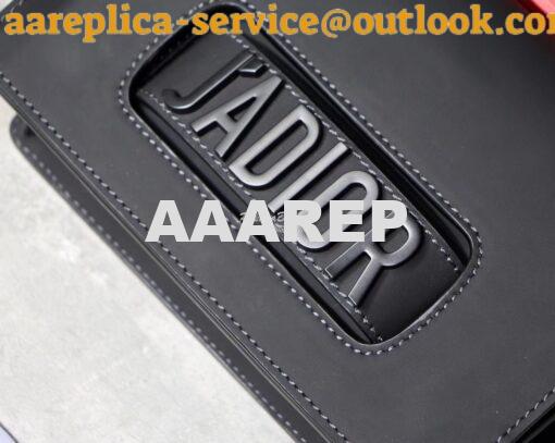 Replica Dior J'adior Flap Bag In Black Calfskin with Black Metal 3