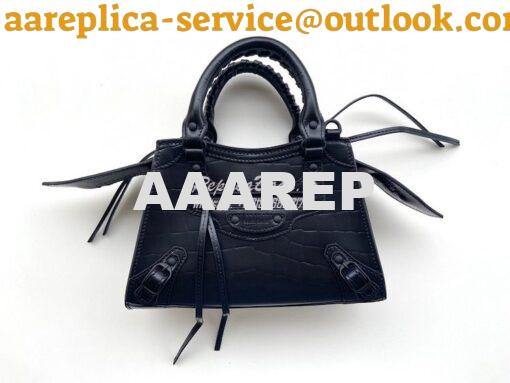 Replica Balenciaga Neo Classic Top Handle Bag in Crocodile Embossed Ca 2