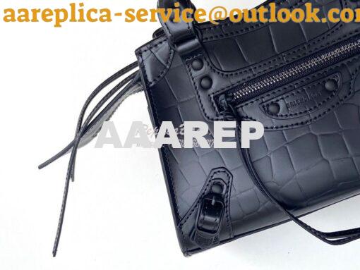 Replica Balenciaga Neo Classic Top Handle Bag in Crocodile Embossed Ca 3