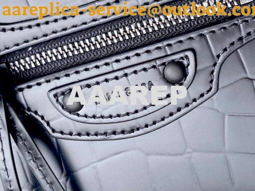 Replica Balenciaga Neo Classic Top Handle Bag in Crocodile Embossed Ca 5