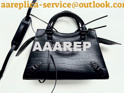 Replica Balenciaga Neo Classic Top Handle Bag in Crocodile Embossed Ca 14