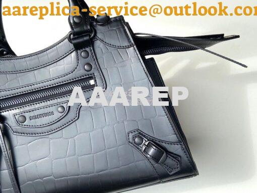 Replica Balenciaga Neo Classic Top Handle Bag in Crocodile Embossed Ca 17