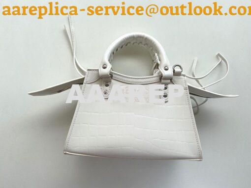 Replica Balenciaga Neo Classic Top Handle Bag in Crocodile Embossed Ca 12