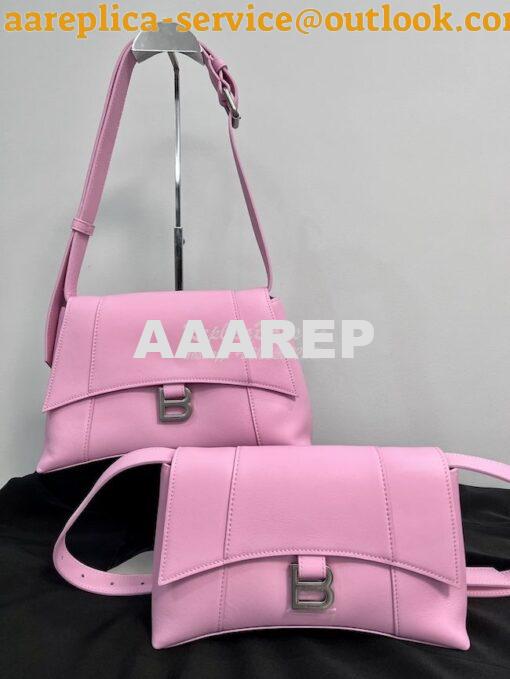 Replica Balenciaga Downtown XS Shoulder Bag in Smooth Calfskin Pink 67