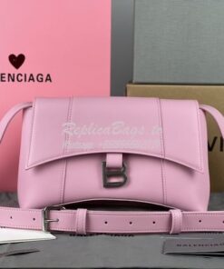 Replica Balenciaga Downtown XS Shoulder Bag in Smooth Calfskin Pink 67 2