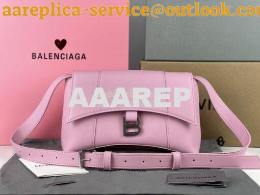 Replica Balenciaga Downtown XS Shoulder Bag in Smooth Calfskin Pink 67 2