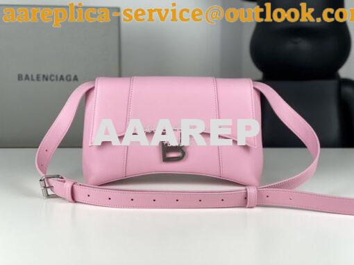 Replica Balenciaga Downtown XS Shoulder Bag in Smooth Calfskin Pink 67 4