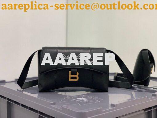 Replica Balenciaga Downtown XS Shoulder Bag in Smooth Calfskin Black i