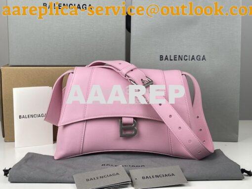 Replica Balenciaga Downtown XS Shoulder Bag in Smooth Calfskin Pink 67 18