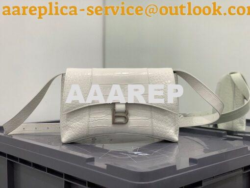 Replica Balenciaga Downtown XS Shoulder Bag in Crocodile Embossed Calf 2