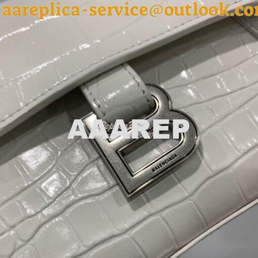 Replica Balenciaga Downtown XS Shoulder Bag in Crocodile Embossed Calf 5