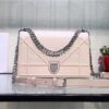 Replica Dior Dioraddict Flap Bag With Silver Chain in studded black ca 15