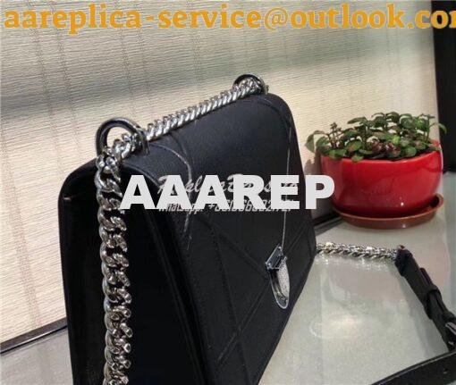 Replica Dior Diorama flap bag in grained calfskin Leather black 5