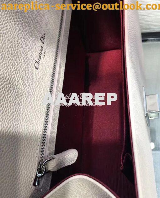 Replica Dior Diorama flap bag in grained calfskin Leather soft pink 9