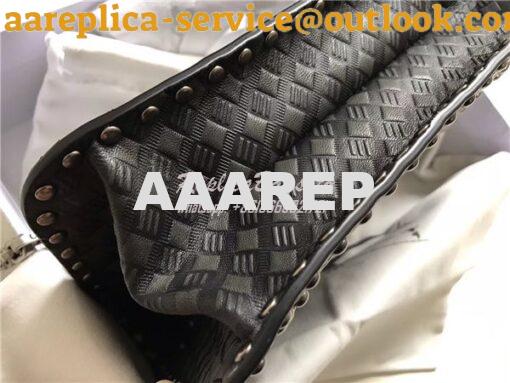 Replica Dior Dioraddict Flap Bag With Silver Chain in studded black ca 11