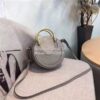 Replica Chloe Pixie small grey leather and suede shoulder bag