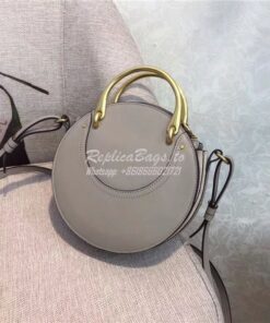 Replica Chloe Pixie small grey leather and suede shoulder bag 2
