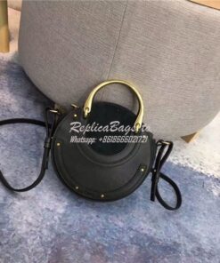 Replica Chloe Pixie small black leather and suede shoulder bag 2